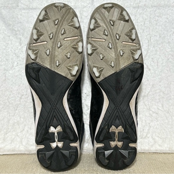 Under Armour Mens Black Harper Mid RM Baseball Softball Cleats Shoes SZ US 10.5 - Picture 8 of 11